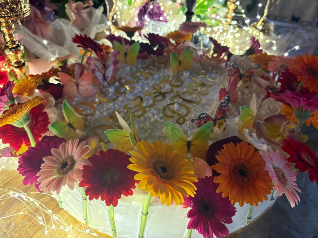 torta con fiori